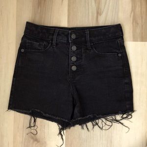 OLD NAVY | High Rose Button Black Shorts | 0